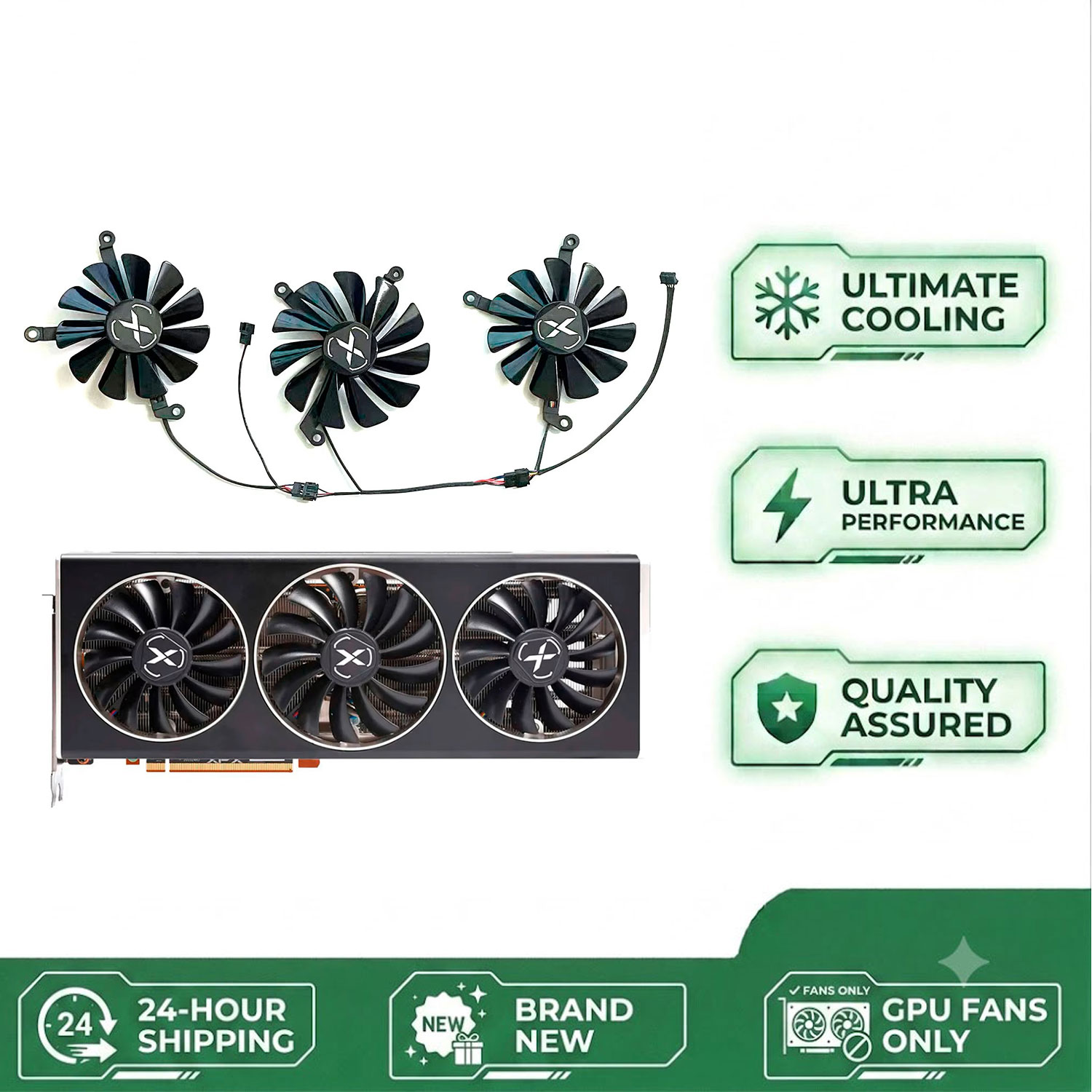 Rx 6700 Xt 12Gb Graphics Card - Kipas GPU DIY baru 4PIN 95MM