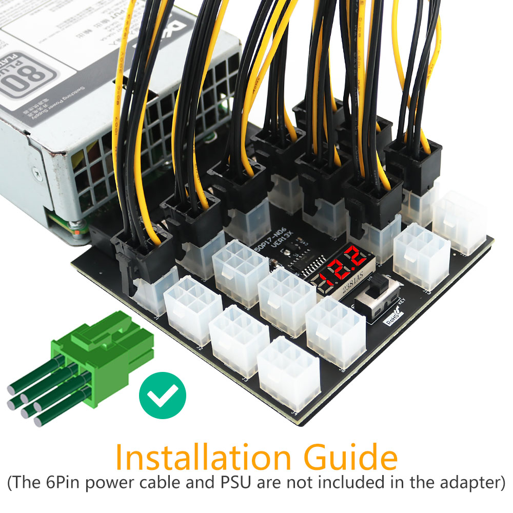 PCI-E 12V 50Pin untuk ATX 17 X - 2400W Server Psu Breakout Board ulasan dan harga