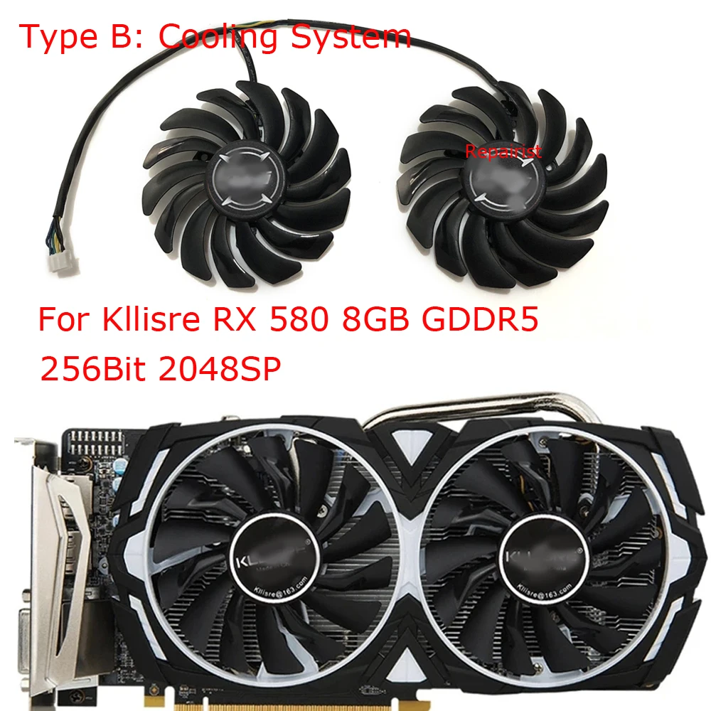 2 buah/set, VGA, pendingin VGA - Rx 580 8Gb 2048Sp Gpu ulasan dan harga